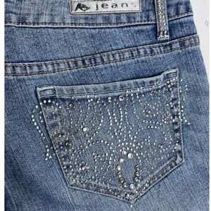 Vintage Y2K Jeans Rhinestone Embellished Bootcut Jeans ize 11 Denim Womens
